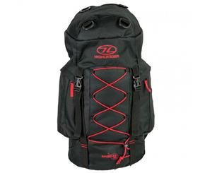 Highlander Mens Rambler XTP600 Durable Rucksack Backpack Backpack 20 Litre - Black/Red