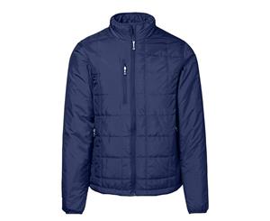 Id Mens Quilted Regular Fitting Full Zip Jacket (Navy) - ID361