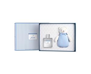 Jacadi Paris - Baby Shower Gift Set - with Teddy Bear and Alcohol-Free Scented Water - Hypoallergenic - Blue - 100 ml