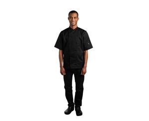 Le Chef Unisex Short Sleeve Chefs Jacket Black XXL