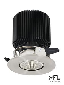 MFL By Masson Accent Gimble LED Dimmable Brushed Chrome Downlight in Warm White