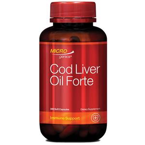 Microgenics Cod Liver Oil Forte 250mg 300 Capsules