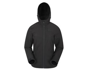 Mountain Warehouse Womens Softshell Jacket with Water Resistant and Breathable - Black