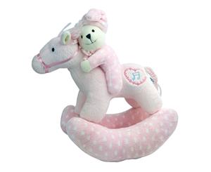 Musical Rocking Horse Plush Toy Pink
