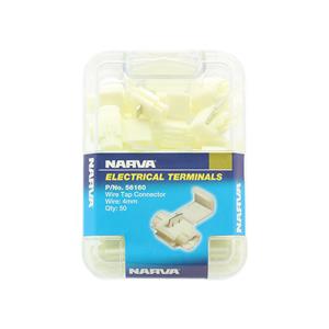 Narva 3-4mm Electrical Terminal Wire Tap Connector - 50 Pack