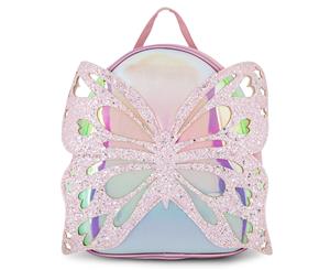 OMG Accessories Kids' Metallic Glitter Butterfly Mini Backpack - Pink