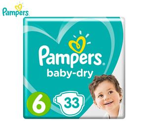 Pampers Baby-Dry Junior Size 6 13-18kg Nappies 33-Pack