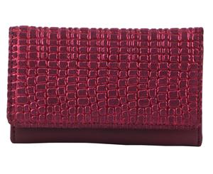 Pierre Cardin Italian Leather Ladies Wallet (PC3177) - Cranberry
