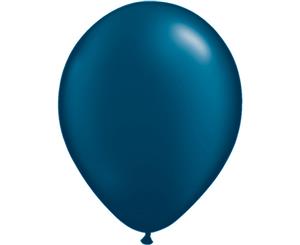 Qualatex 11 Inch Round Plain Latex Balloons (100 Pack) (Midnight Blue) - SG4586