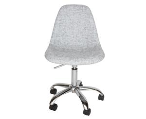 Replica Eames DSW / DSR Desk Chair | Fabric Seat - Textured Light Grey