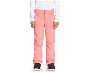 Roxy Girls Creek PT Softshell Skiing Snow Pants Trousers - Shell Pink