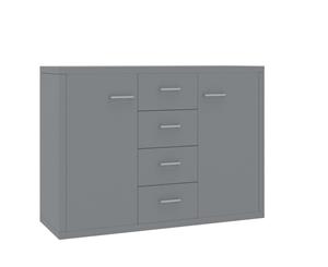 Sideboard Grey 88x30x75cm Chipboard Storage Chest Cupboard Dresser