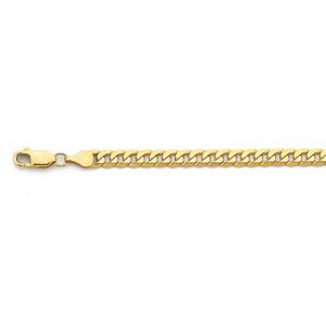 Solid 9ct Gold 20cm Flat Curb Bracelet