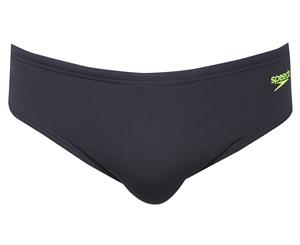 Speedo Men's Laguna Swim Brief - Soot/Safety Yellow