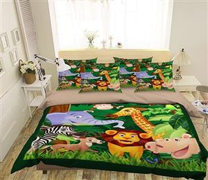3D Laughing Animals 1798 Bed Pillowcases Quilt