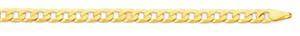 9ct Gold 50cm Solid Bevelled Curb Chain