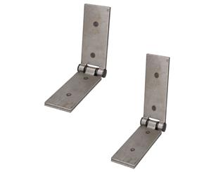 AB Tools 2 Pack Long Weld-on Butt Hinge Heavy Duty with Bushes 240x50mm Industrial