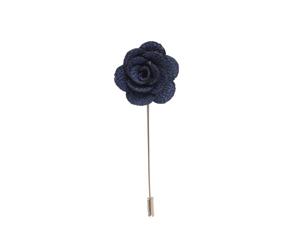 AusCufflinks Navy Flower Lapel Pin