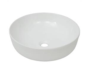 Basin Round Ceramic White 41.5x13.5cm Bathroom Above Counter Sink Bowl