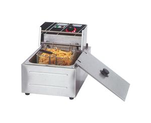 Benchstar Electmax Single Tank 6L Electric Benchtop Fryer With Safety Thermostat - Silver