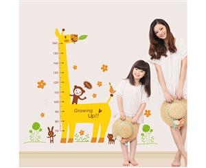Cute Giraffe Kids Height Measure Wall Stickers (Size 48cm x 37cm)