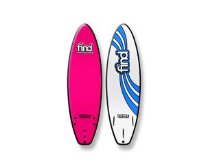 FIND 6Ɔ" Tufflex Thruster Soft Surfboard - Pink