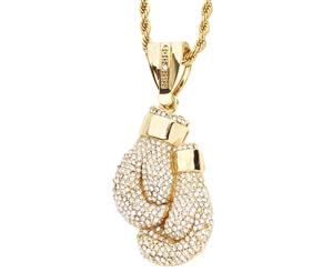Iced Out Bling Sport Pendant - BOX GLOVES gold - Gold