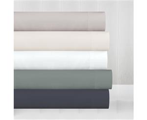 In2Linen King Size Bamboo Cotton Fitted Sheet 40cm Wall | 500TC White - Mist