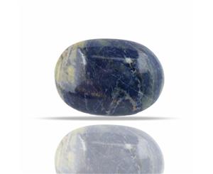 Large Sodalite Palm Stone Natural Crystal Mineral Chakra Healing Polished Palmstone Soapstone