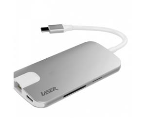 Laser USB Type C to USB-3.0 USB-C SD card reader HDMI Ethernet