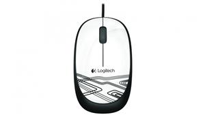 Logitech M105 Corded Optical Mouse - White