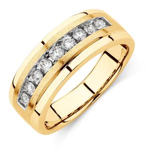 Men's Ring with 1/2 Carat TW of Diamonds in 10ct Yellow Gold