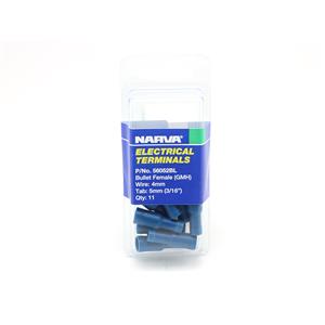 Narva 4mm Blue Electrical Terminal Female Bullet Connector - 11 Pack