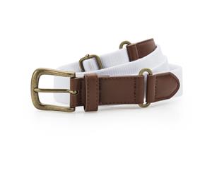 Outdoor Look Womens Faux Leather Canvas Belt - White