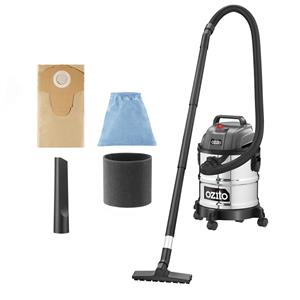 Ozito 1250W 20L Stainless Wet And Dry Vacuum