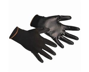 Portwest Pu Palm Coated Gloves (A120) / Workwear (Black) - RW1001