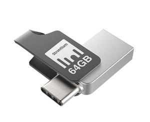 STRONTIUM NITRO PLUS OTG 64GB TYPE-C USB 3.1 FLASH DRIVE
