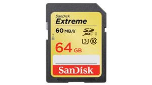 SanDisk Extreme U3 C10 64GB SDXC Memory Card