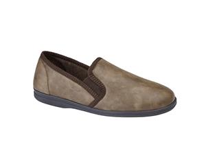 Sleepers Mens Eric Classic Plain Slippers (Brown) - DF1531