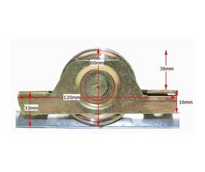 Sliding Gate Wheel/Rollers for U Groove 60mm Internal - Double bearing