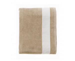 Sols Lagoon Cotton Beach Towel (Beige/White) - PC2399