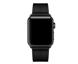 Trendy Leather Apple Watch Band - Black