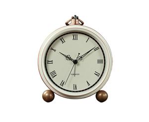 Vintage Alarm Clock/Bedside Desk Clock - White