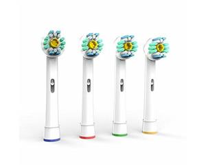 4 pcs Pro White Oral B Compatible Electric Toothbrush Replacement Brush Heads