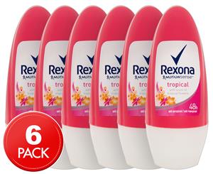 6 x Rexona Women Roll-On Tropical Deodorant 50mL