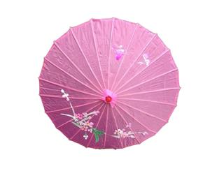6x Chinese Japanese Bamboo Parasol Umbrella - Light Pink