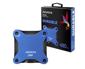 Adata 480GB Ultra-Speed External Solid State Drive Shock Resistance USB3.1 Blue - ASD600Q-480GU31-CBL