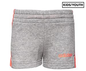 Adidas Youth Girls' Essential 3-Stripe Short - Marle Grey/Sigcor