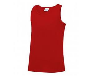Awdis Childrens/Kids Just Cool Sleeveless Vest Top (Fire Red) - PC2406
