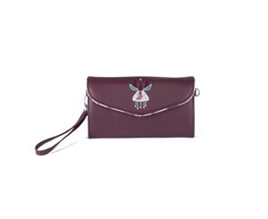 B.Sirius Women's Lulu Clutch - Nectar Stripe - Vegan Leather Clutch Purse Handbag